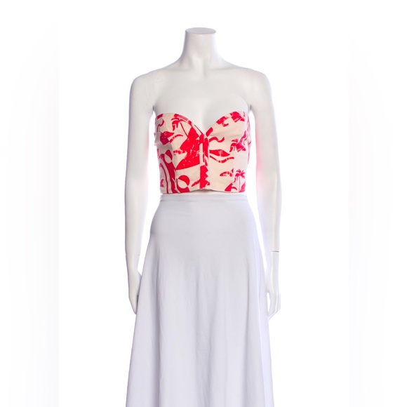 Rare two Piece Mara Hoffman top and skirt red print XS / 0 - Picture 6 of 10